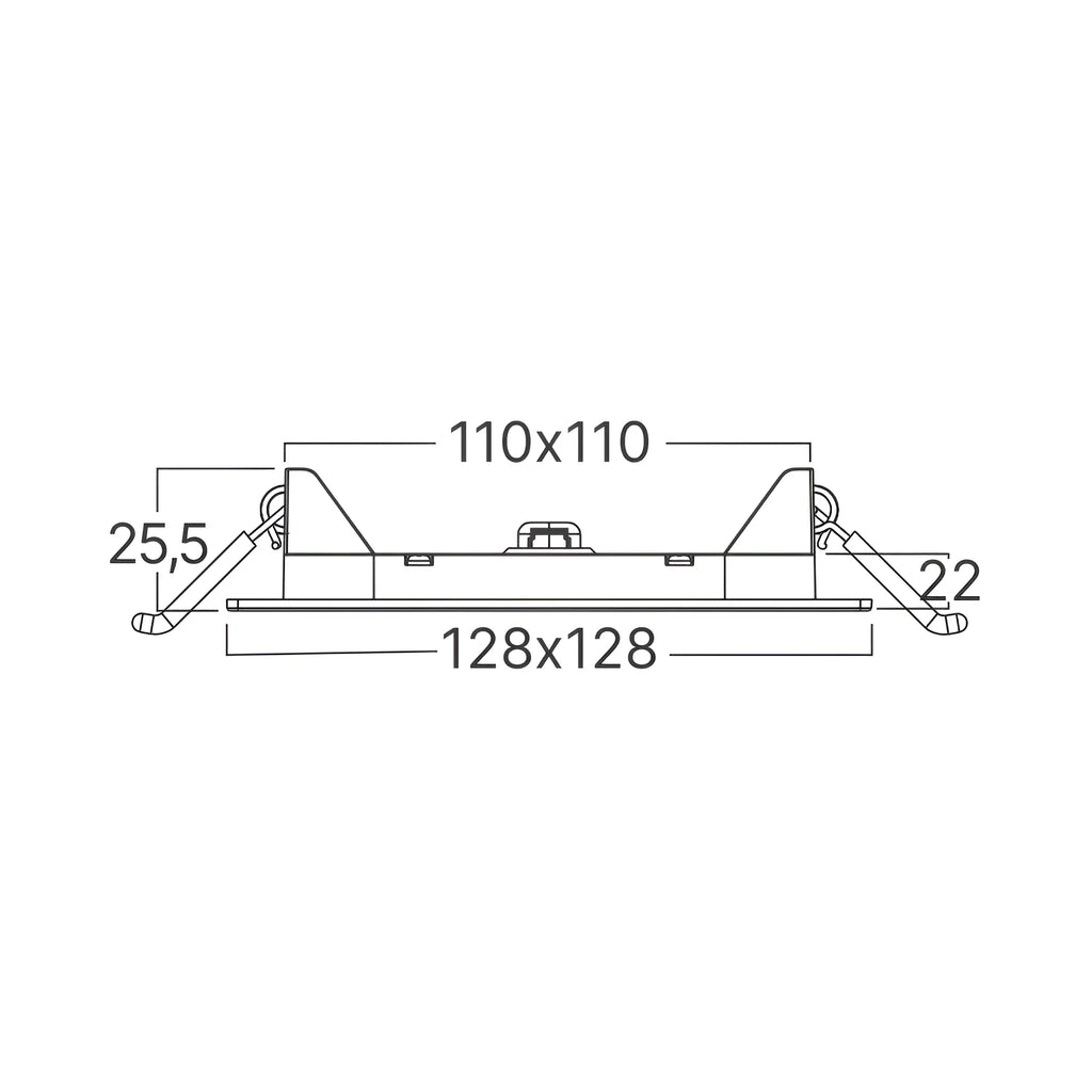 Braytron Smd LED Paneel 6W 6500K Wit CSP SQR 4INC