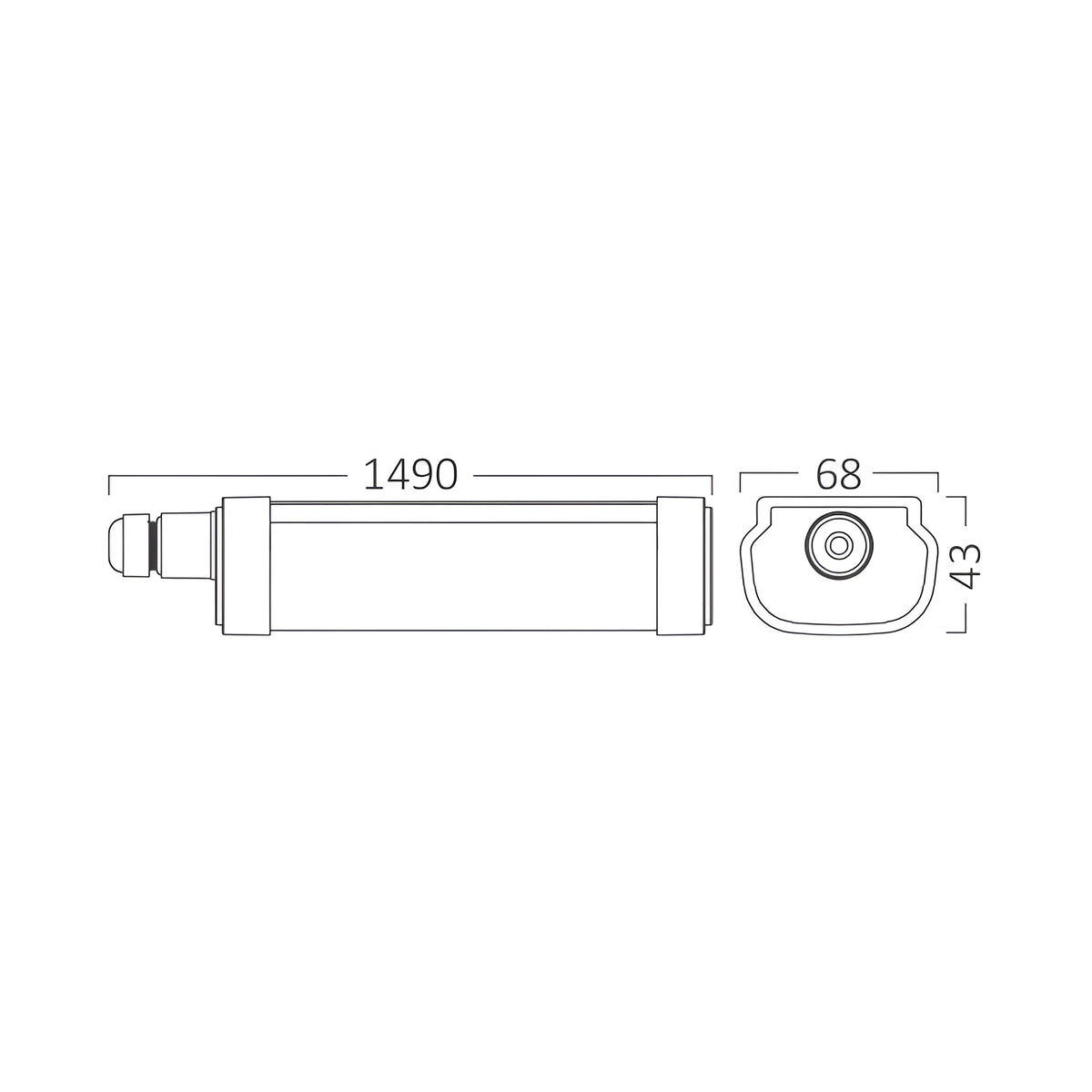 Braytron Proline Waterdichte Armatuur 60W 4000K IP65 IPG M