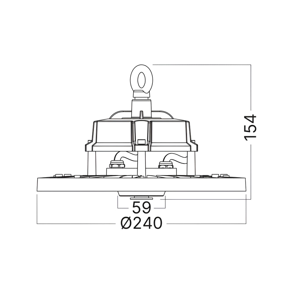 Braytron Hibay Highbay-armatuur 100W IP65 Zwart ESP 3IN1 3WT