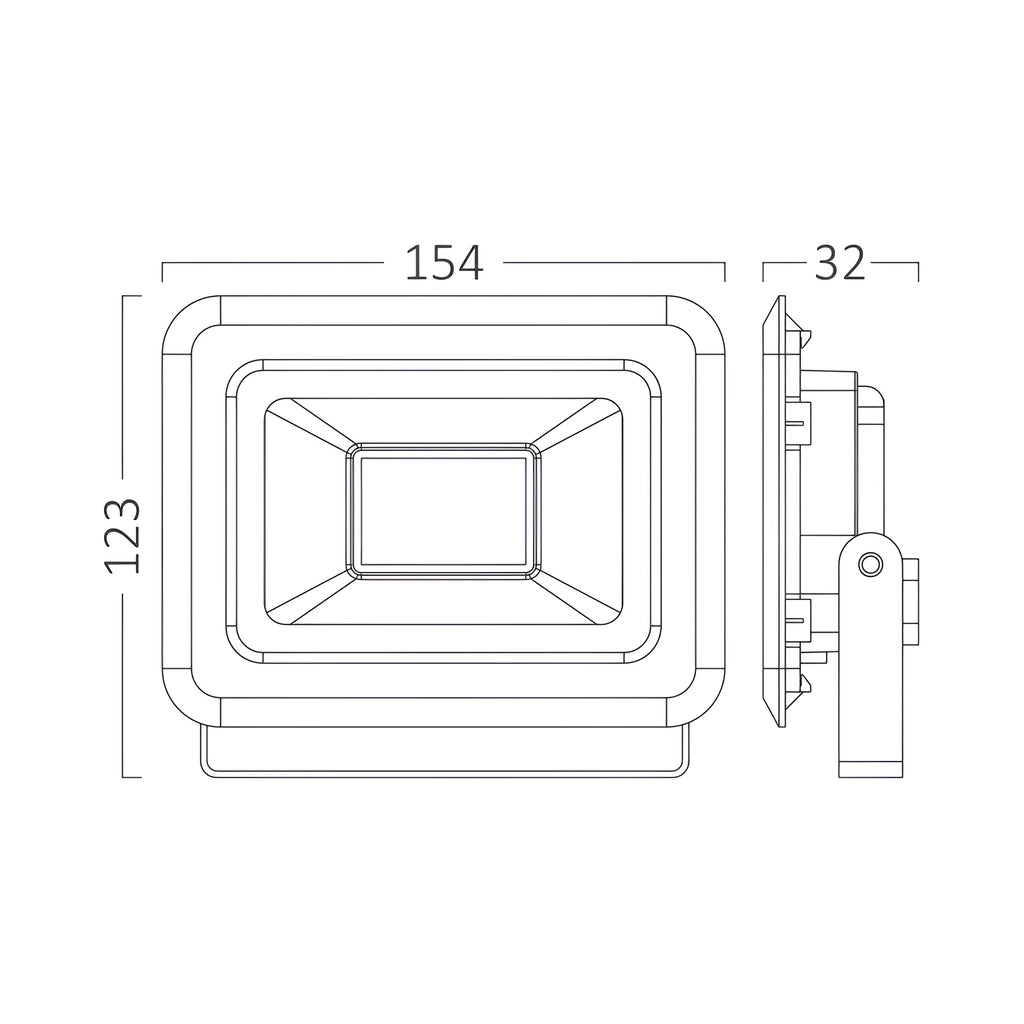 Braytron Flood LED Schijnwerper 30W 4000K IP65 Zwart SF