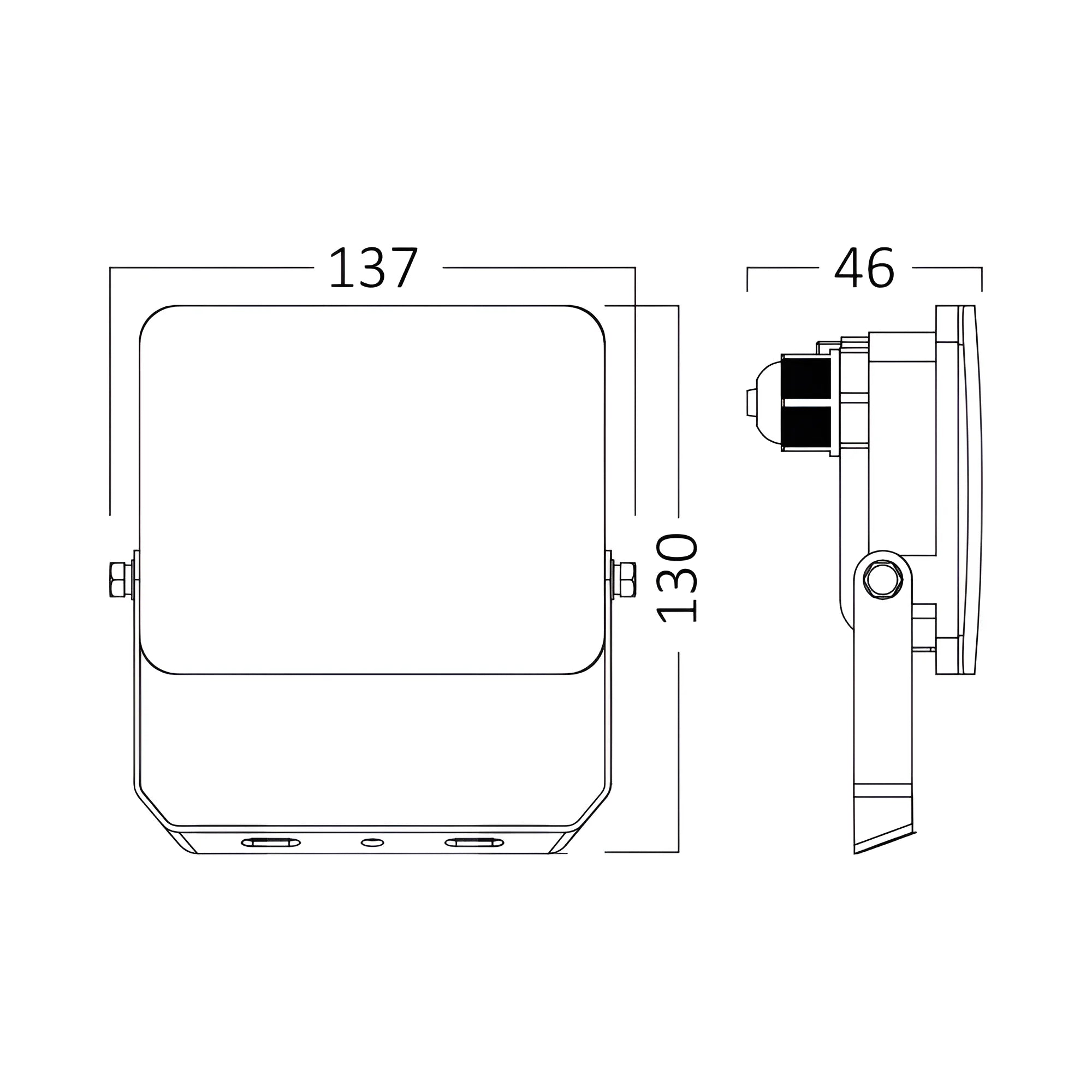 Braytron Flood LED Schijnwerper 20W IP65 Wit WF 3IN1
