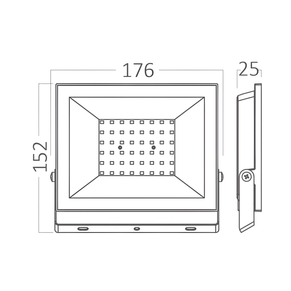 Braytron Flood LED Schijnwerper 50W 6500K IP65 Zwart CF