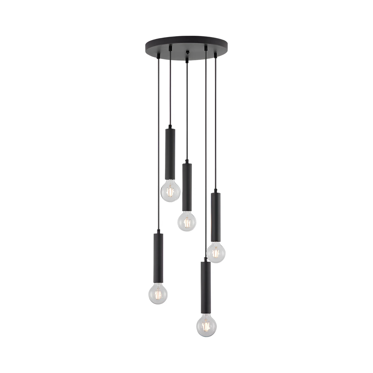 Braytron G005R Hanglamp Zwart 5H 5xE27