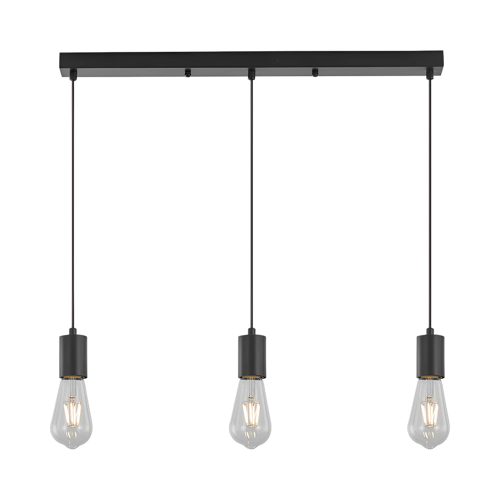Braytron G006S Hanglamp Zwart 3H 3xE27