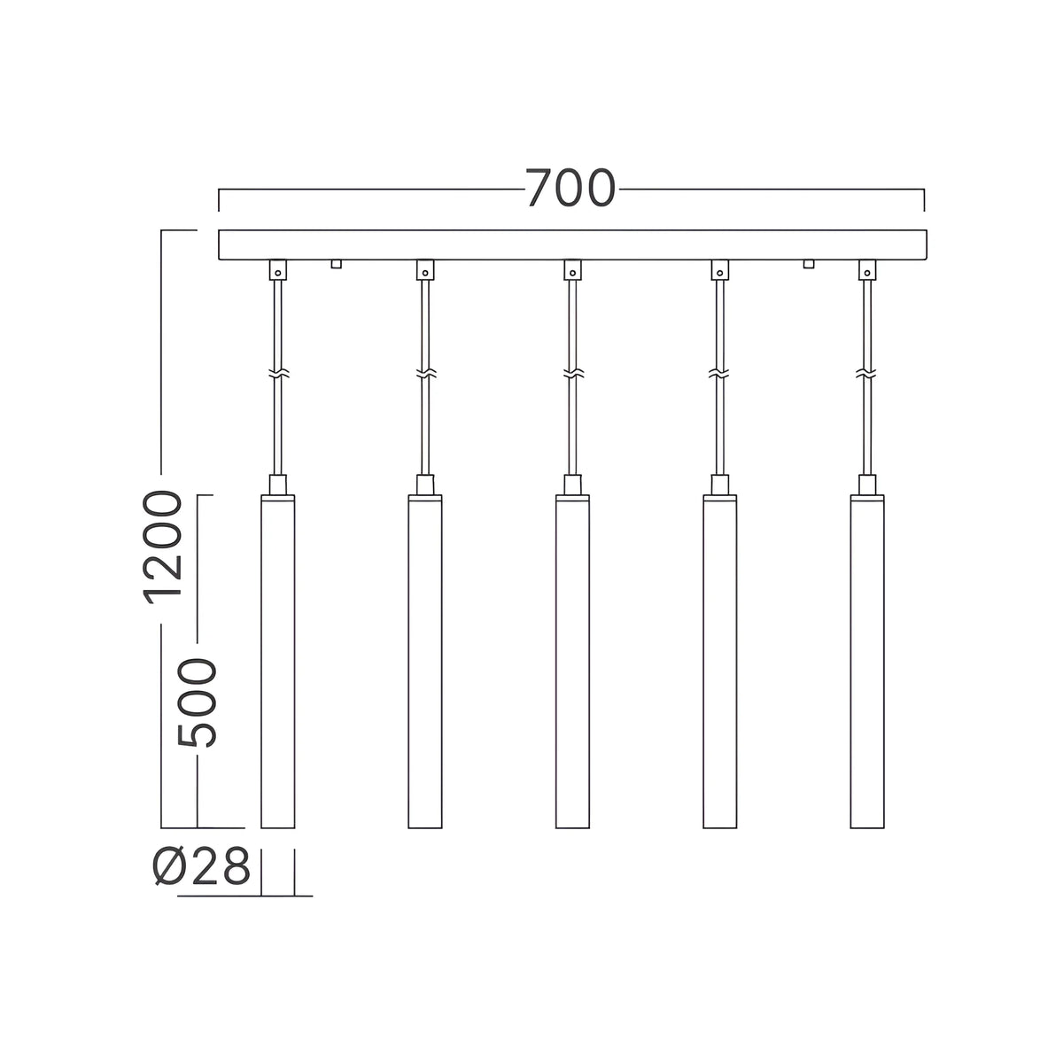 Braytron G007S Hanglamp Goud 1H 5xG9