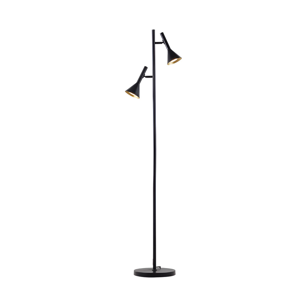 Braytron P011T Vloerlamp Zwart 2H 2xGU10