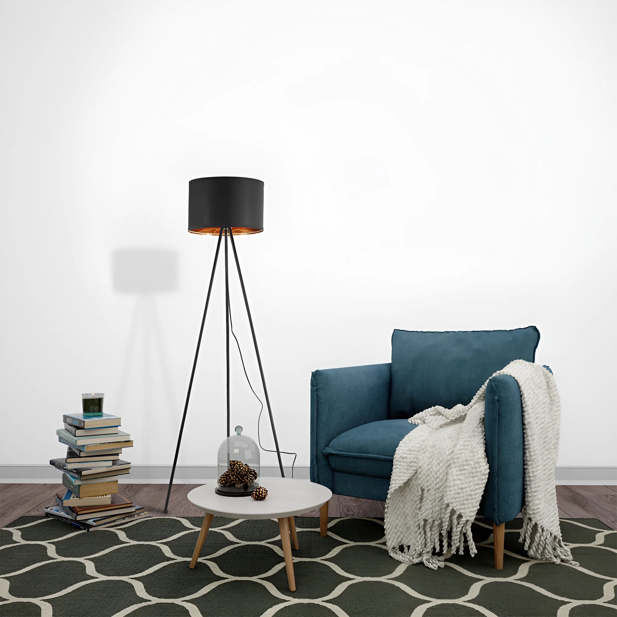 Braytron F003T Vloerlamp Zwart 1H 1xE27