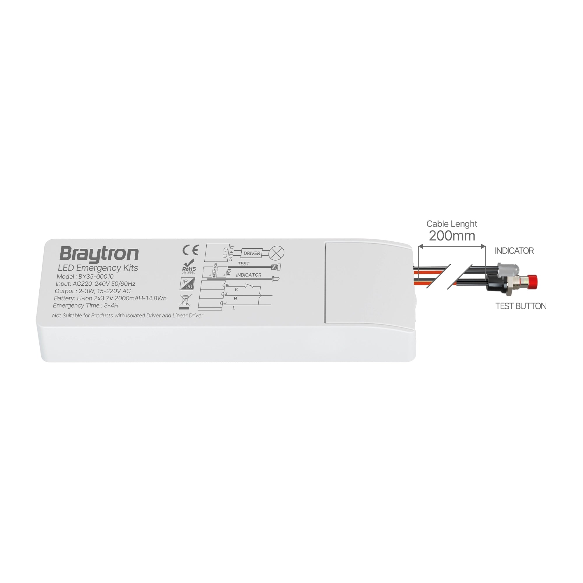 Braytron Eka01 Battery Pack 13W AC 3.7V 3,6Ah (3W 50W)