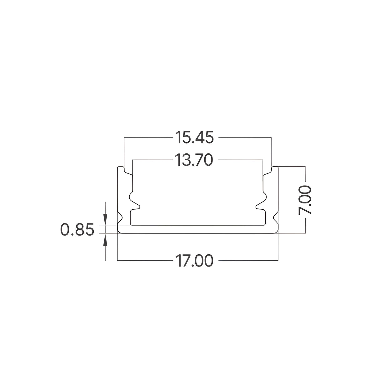 Braytron Sr1707 Aluminium Profiel Zilver 2MT
