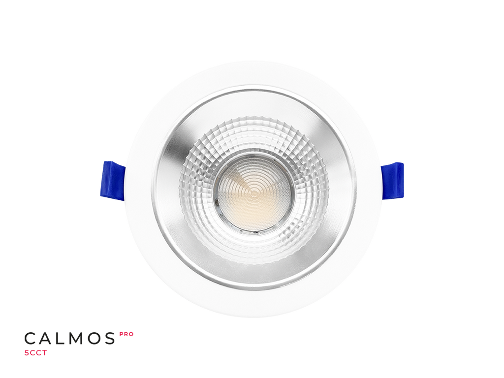 Downlight CALMOS PRO 5CCT (2,7/3/4/5/6K) 12/15W 1800lm 60° rond IP65 wit UGR<19 PRIME