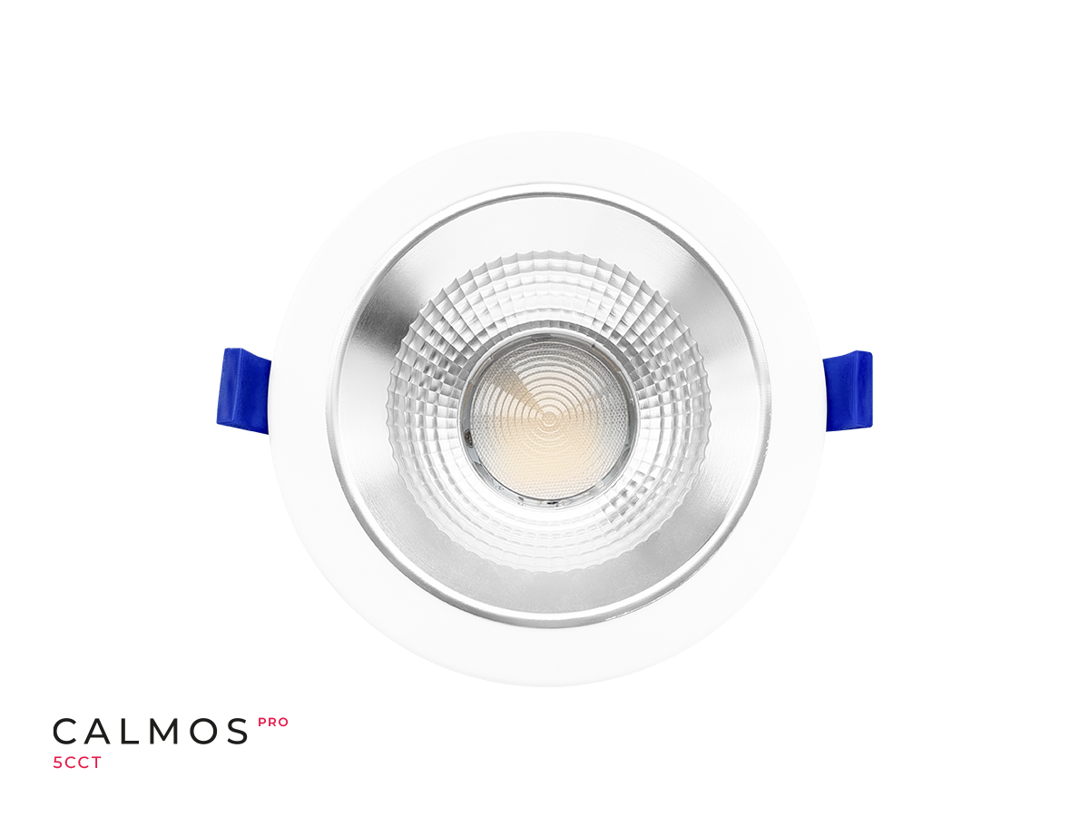 Downlight CALMOS PRO 5CCT (2,7/3/4/5/6K) 18/23W 2760lm 60° rond IP65 wit UGR<19 PRIME