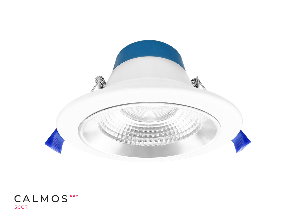 Downlight CALMOS PRO 5CCT (2,7/3/4/5/6K) 12/15W 1800lm 60° rond IP65 wit UGR<19 PRIME