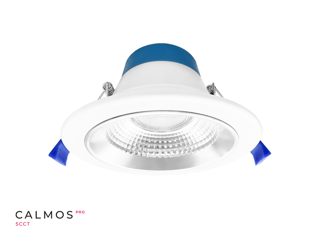 Downlight CALMOS PRO 5CCT (2,7/3/4/5/6K) 18/23W 2760lm 60° rond IP65 wit UGR<19 PRIME