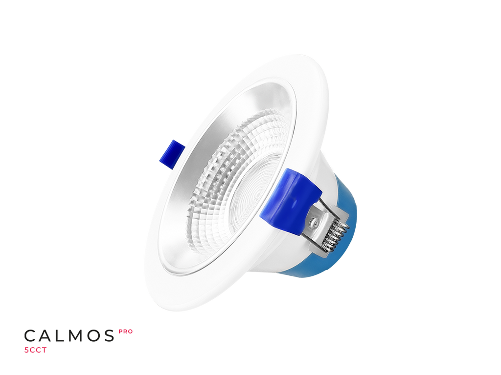 Downlight CALMOS PRO 5CCT (2,7/3/4/5/6K) 18/23W 2760lm 60° rond IP65 wit UGR<19 PRIME