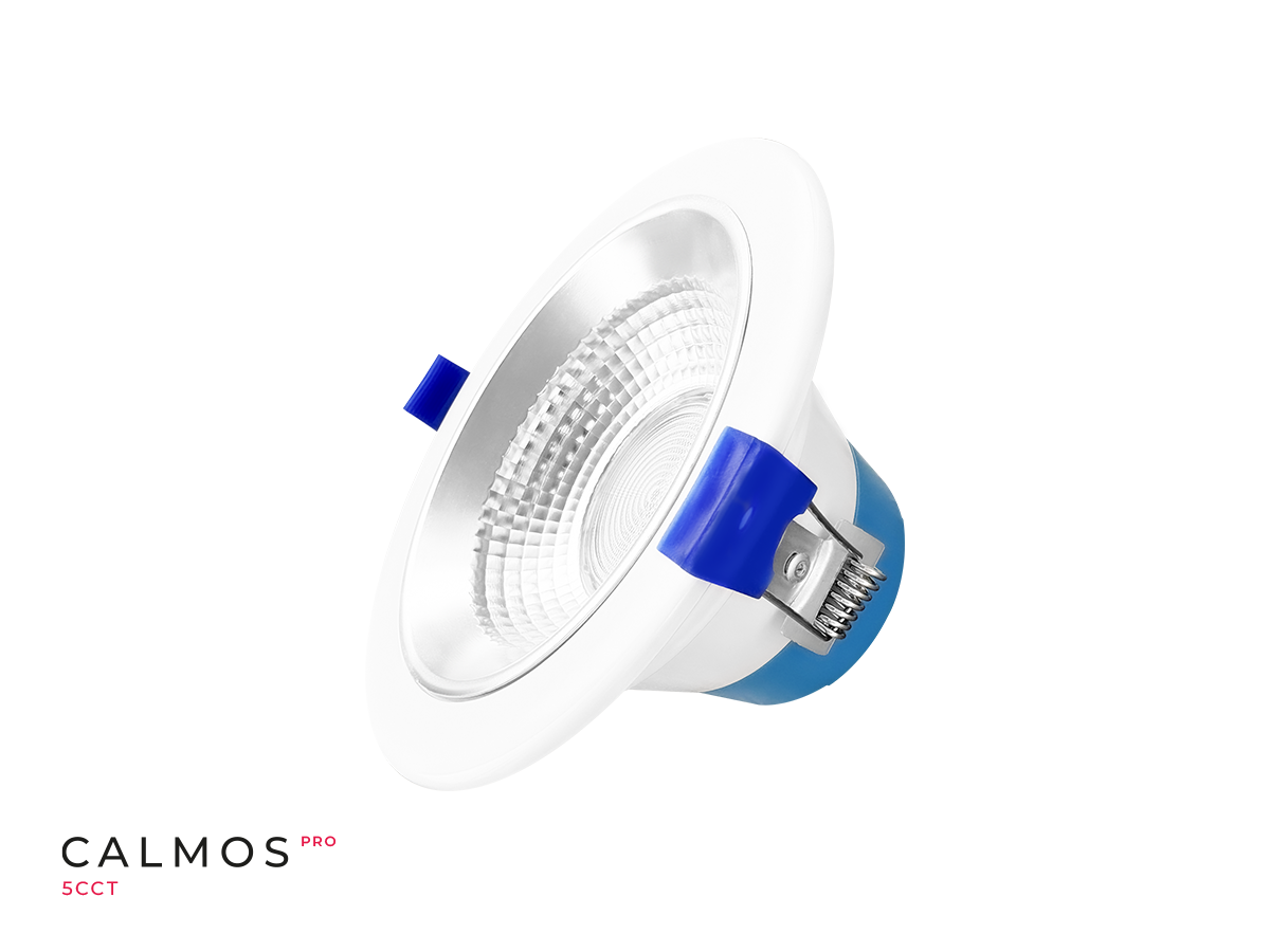 Downlight CALMOS PRO 5CCT (2,7/3/4/5/6K) 24/34W 4080lm 60° rond IP65 wit UGR<19 PRIME