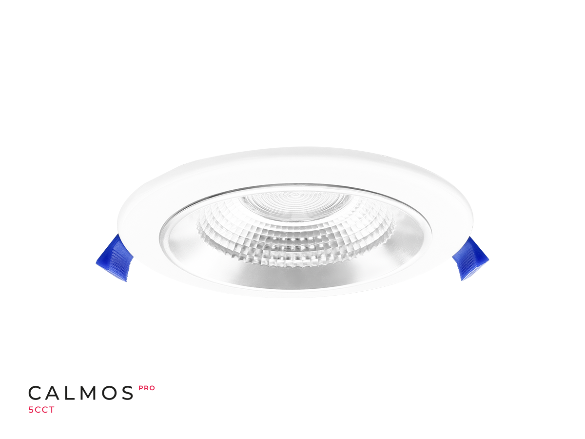 Downlight CALMOS PRO 5CCT (2,7/3/4/5/6K) 24/34W 4080lm 60° rond IP65 wit UGR<19 PRIME