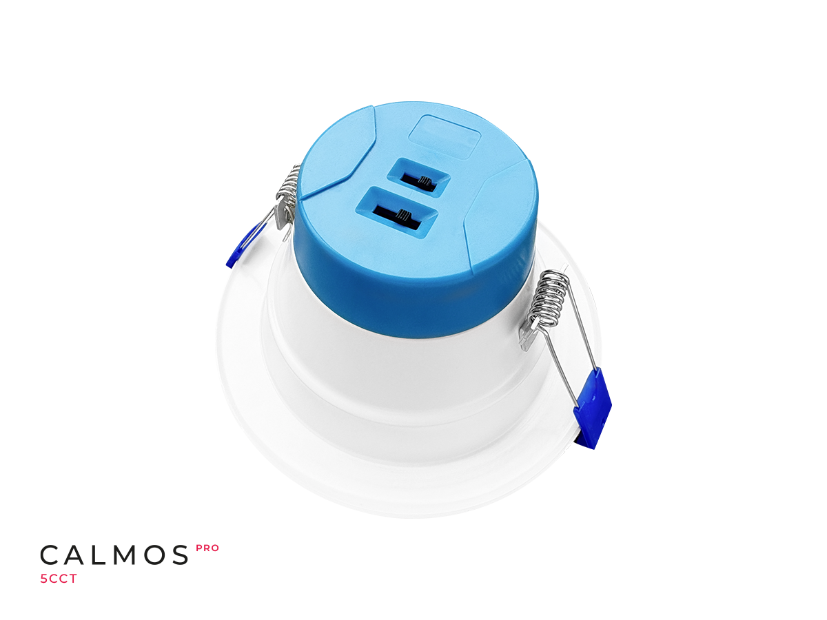 Downlight CALMOS PRO 5CCT (2,7/3/4/5/6K) 12/15W 1800lm 60° rond IP65 wit UGR<19 PRIME