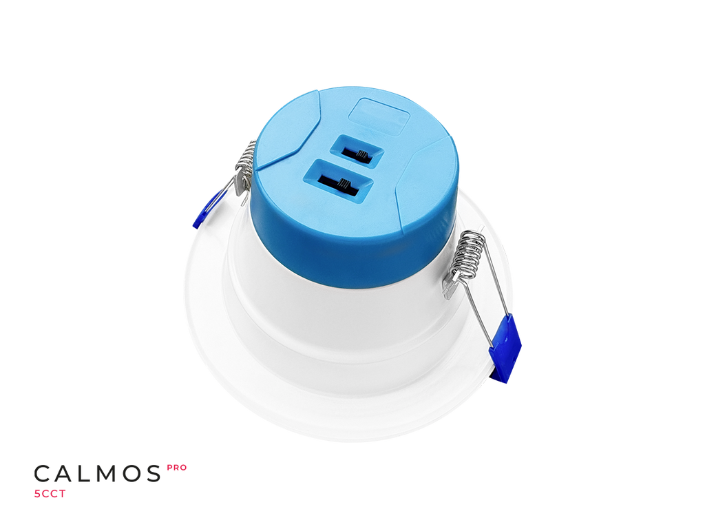 Downlight CALMOS PRO 5CCT (2,7/3/4/5/6K) 18/23W 2760lm 60° rond IP65 wit UGR<19 PRIME