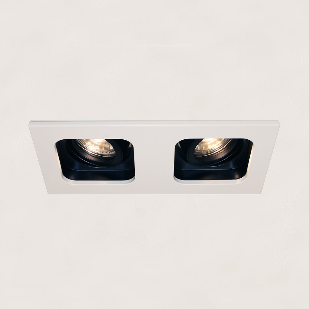 Artdelight Moggio - Inbouwspot - 2 lichts - Wit/zwart
