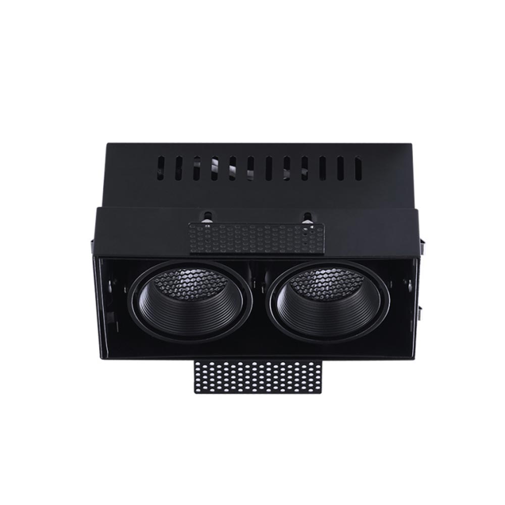 Artdelight Trofa - Inbouwspot - 2 lichts trimless - Zwart
