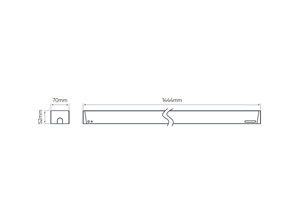 Lineaire armatuur FUSION 4000K 60W 7800lm 120° IP20 150cm wit PRIME PC Cover