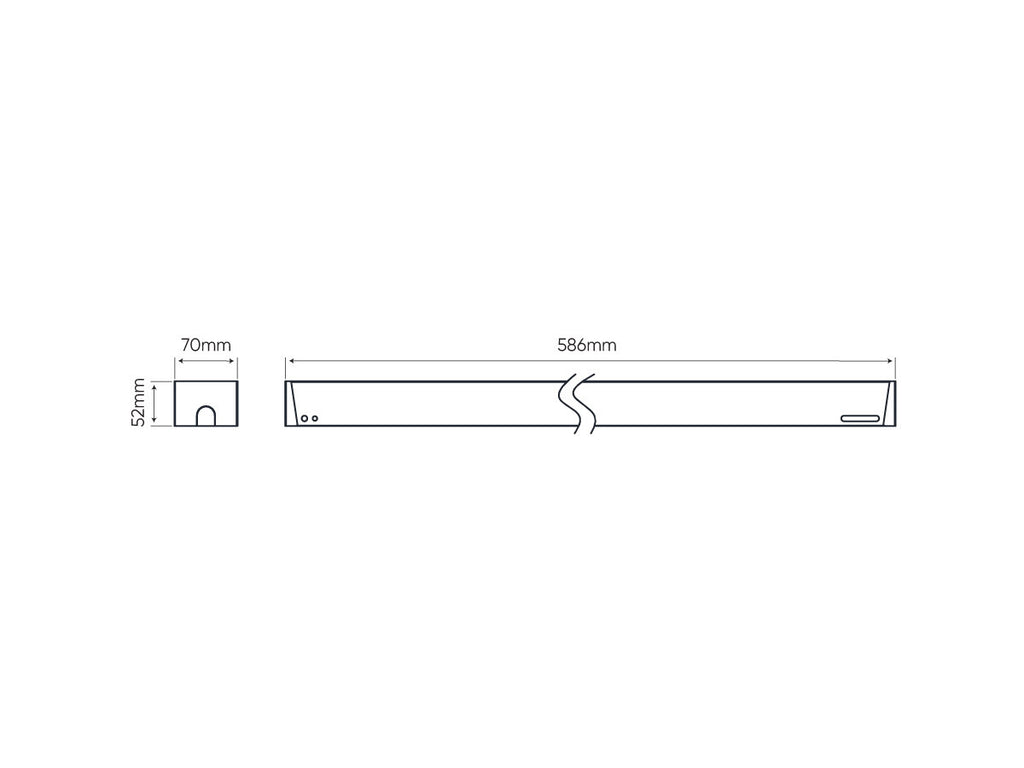 Lineaire armatuur FUSION 4000K 20W 2600lm 120° IP20 60cm wit PRIME PC Cover