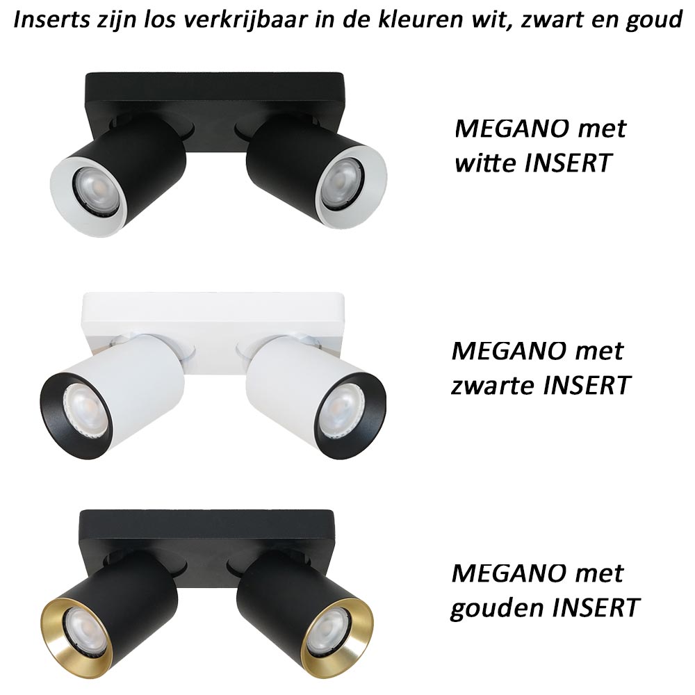 Artdelight Megano - Opbouwspot - 1 lichts - Wit