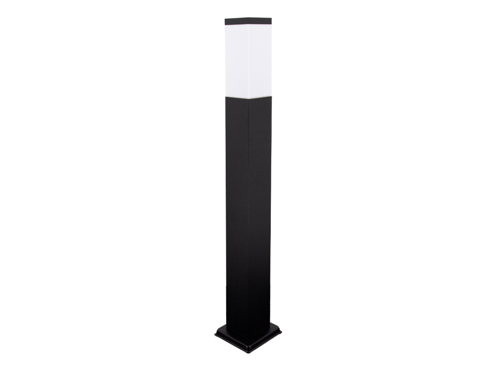 Tuinpaal CUBE vierkant zwart E27 80cm LITE