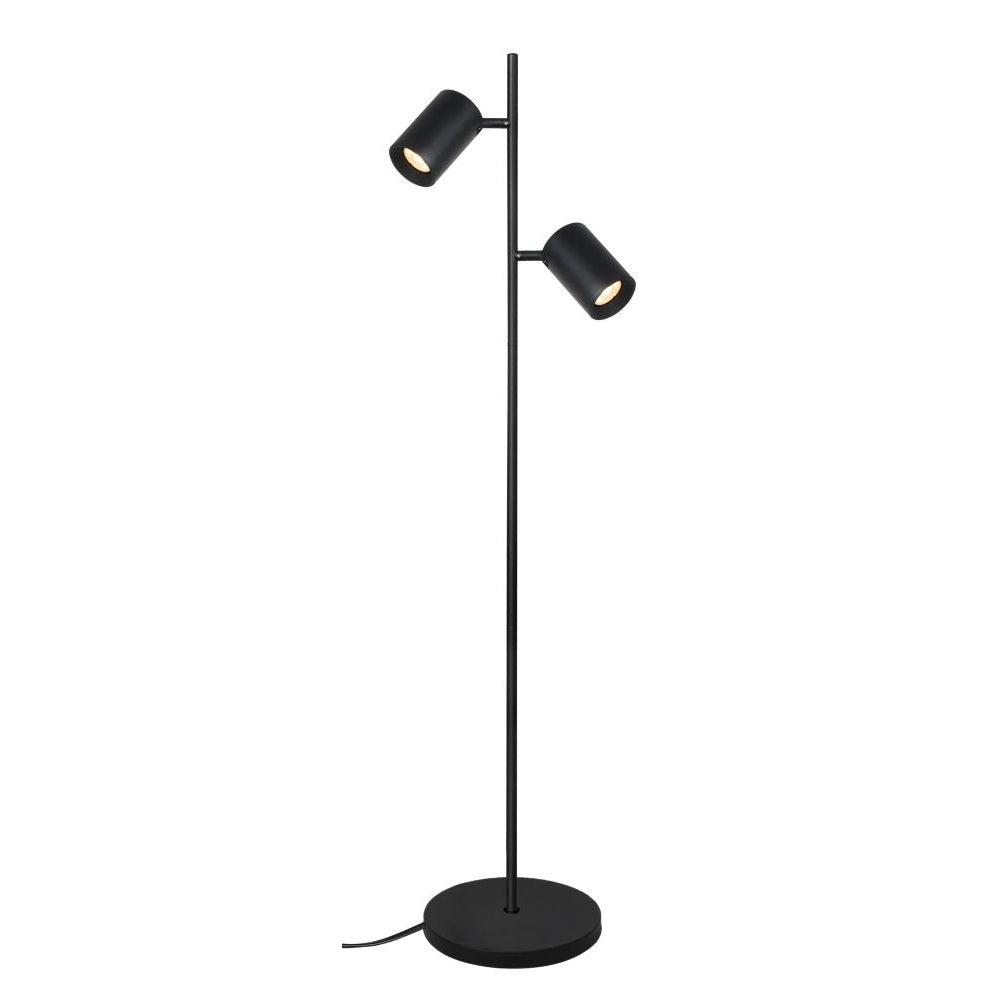 Artdelight Megano - Vloerlamp - 2 lichts - Zwart