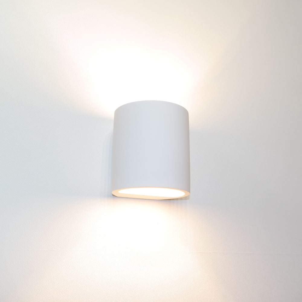 Wandlamp PLASTER rond (gips)