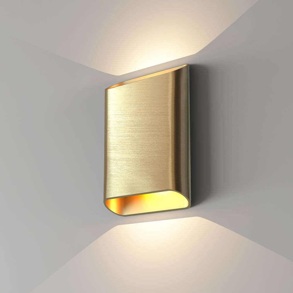 Artdelight Diaz L - Wandlamp - Goud geborsteld
