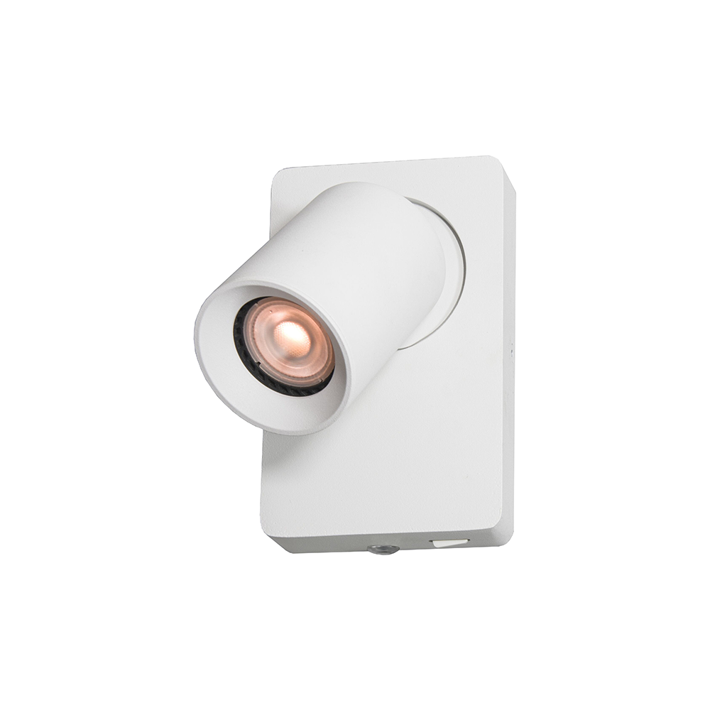 Artdelight Megano - Wandlamp- 1 lichts - Met schakelaar - Metallic antraciet