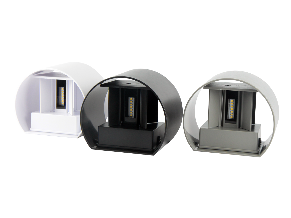 Buitenwandlamp LED 2x3W 4000K IP54 grijs CILINDER LITE