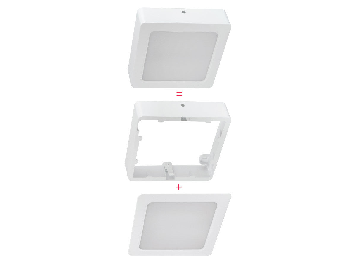 Downlight MOLLY Vierkante inbouwlijst voor opbouwmontage 12W wit LITE