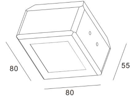 DL 1l wit gips "Tour?" 4knt 80x80x55mm excl GU10 - Afbeelding 3
