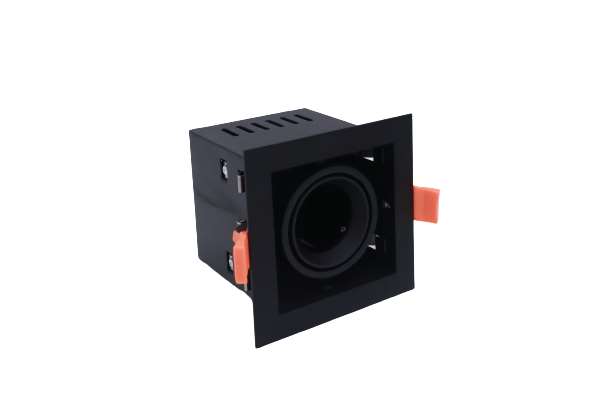 DL 1l zwart ''Tavira" vierkant met rand 115x115x100mm GU10 - Afbeelding 2