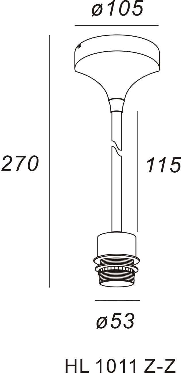 Kabelset 1l chroom "Iron" 1,2m strijkijzerkabel rood E27 - Afbeelding 3