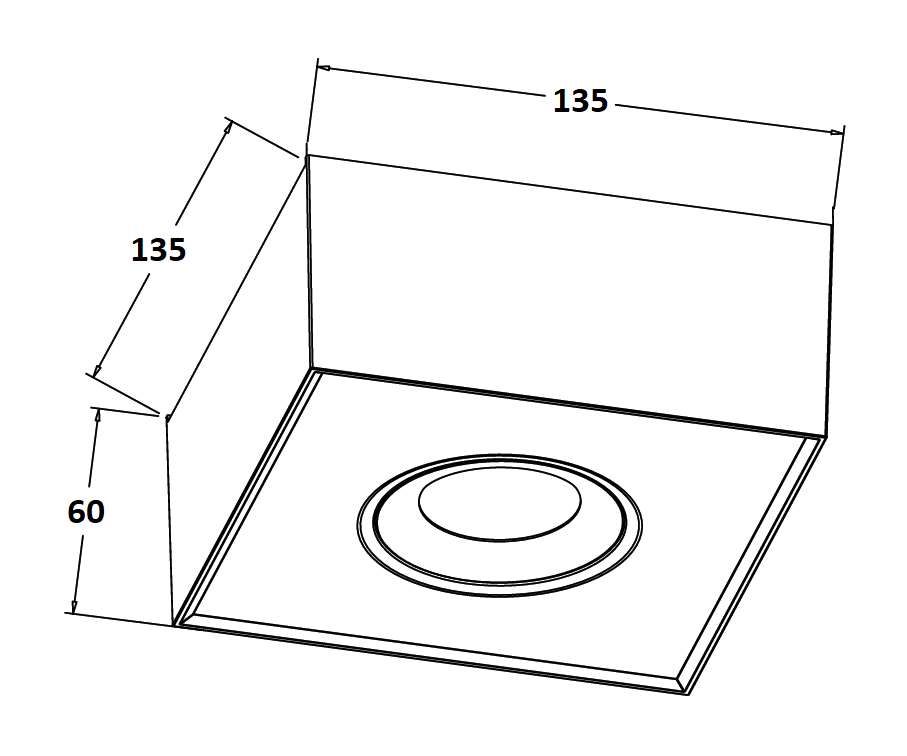 Plafondlamp 1l wit "Brooklyn" 13,5x13,5x6cm LED 8W 670lm 2700K dim - Afbeelding 4