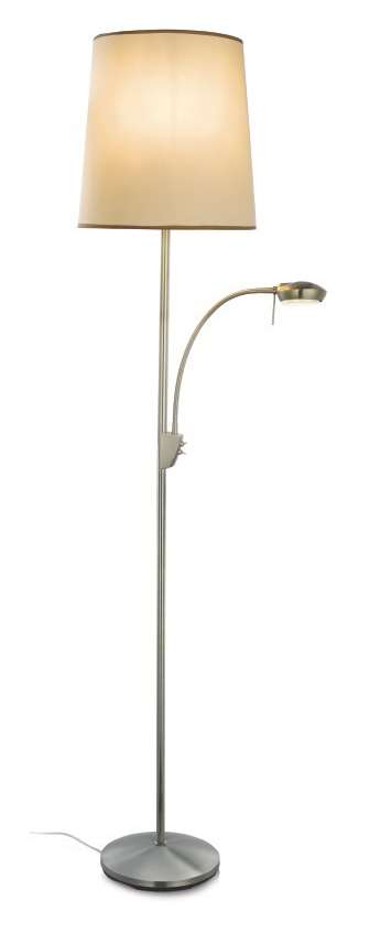 VL staal uPlafondlampighter "Hugo" met leeslamp LED incl kap - Afbeelding 4