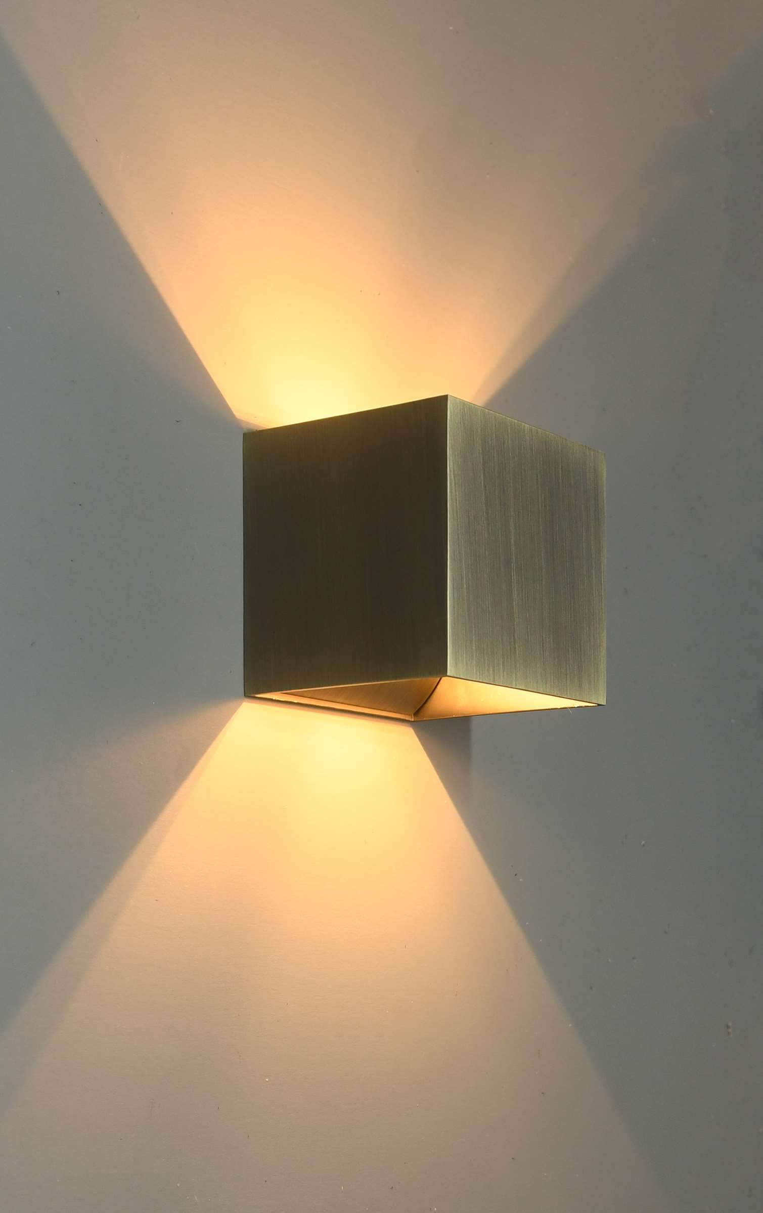 Wandlamp 1l antiek brons "Gymm" 10x10x10cm excl G9 40 W max. - Afbeelding 2