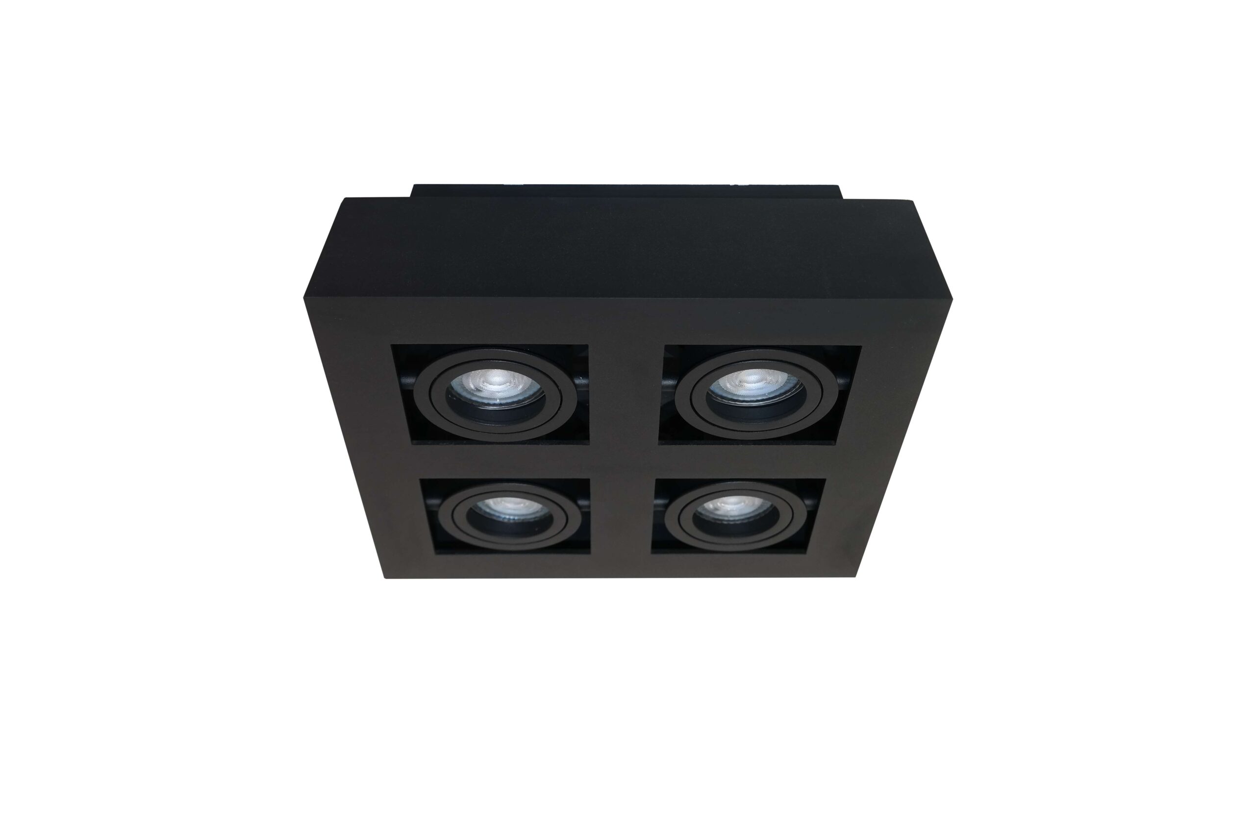 Plafondlamp 4l zwart "Bosco" 25x25xH8,5cm excl. GU10 35W max - Afbeelding 2