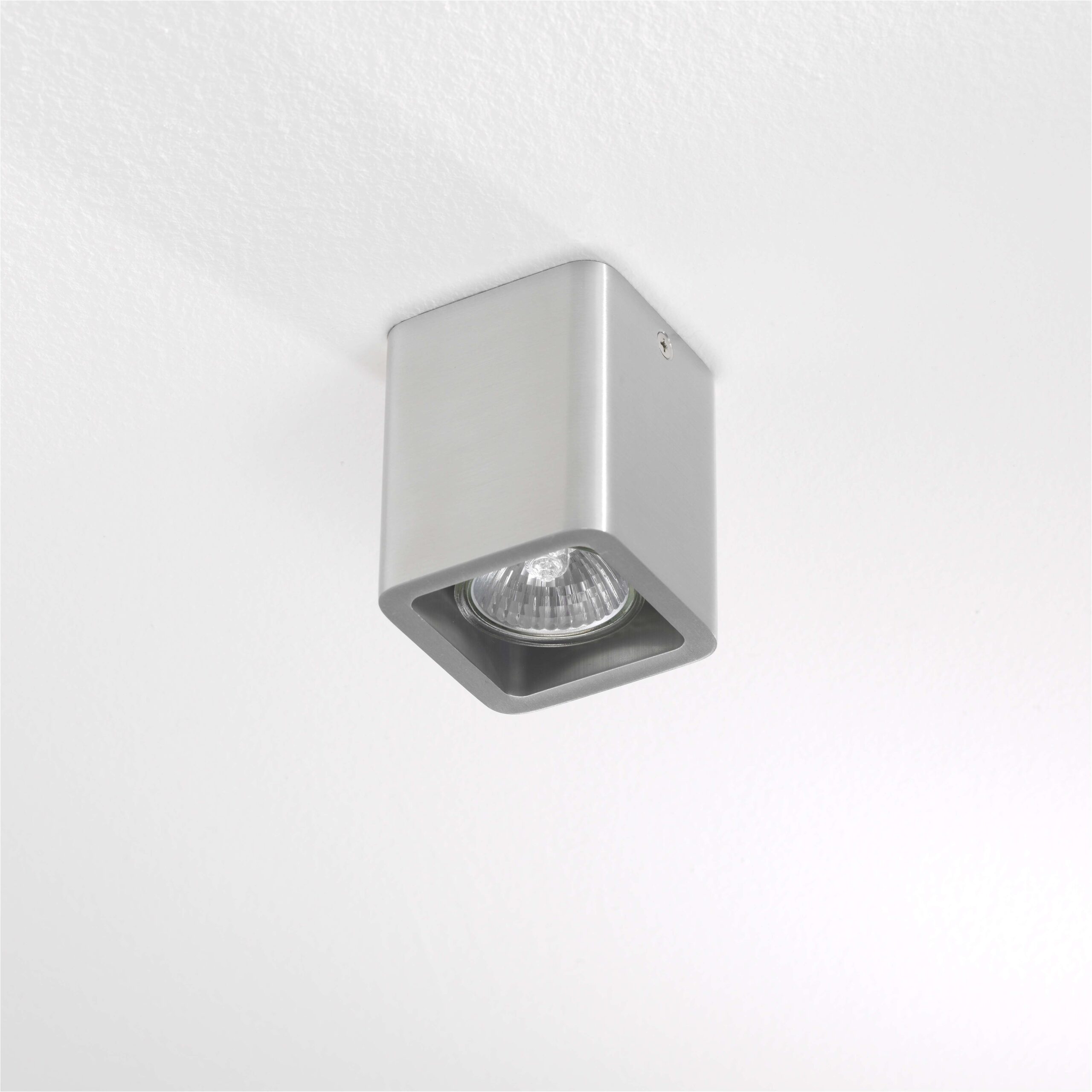 Plafondlamp 1l alu "Bronx" opbouwspot 7x7x8,5cm excl GU10 35W max - Afbeelding 2