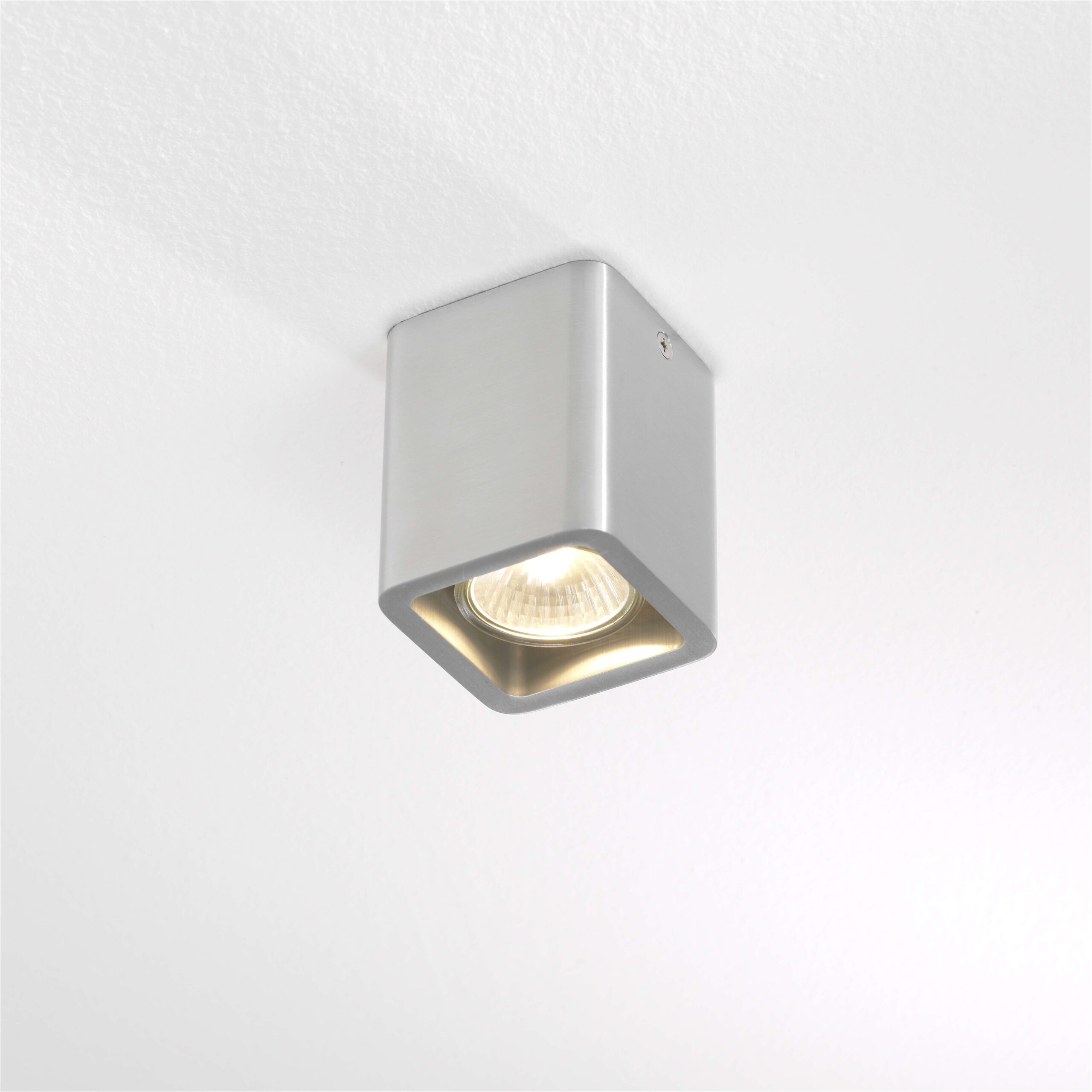 Plafondlamp 1l alu "Bronx" opbouwspot 7x7x8,5cm excl GU10 35W max - Afbeelding 3