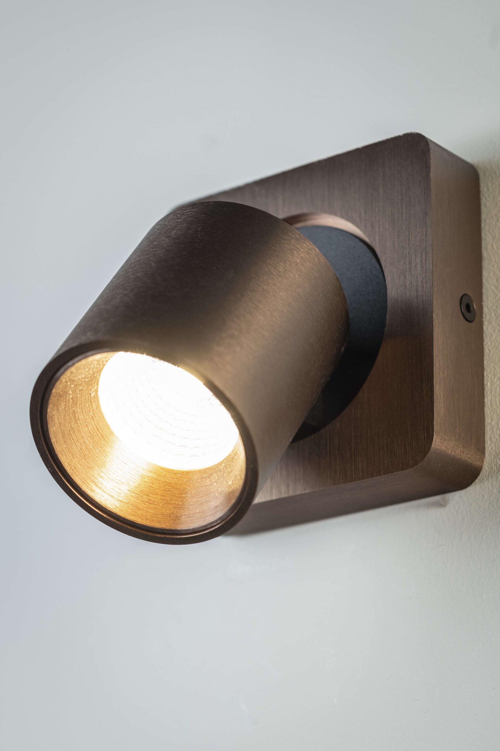Plafondlamp 1l brons geborsteld spot IP20 LED AC6W 2700K 540lm dim - Afbeelding 2