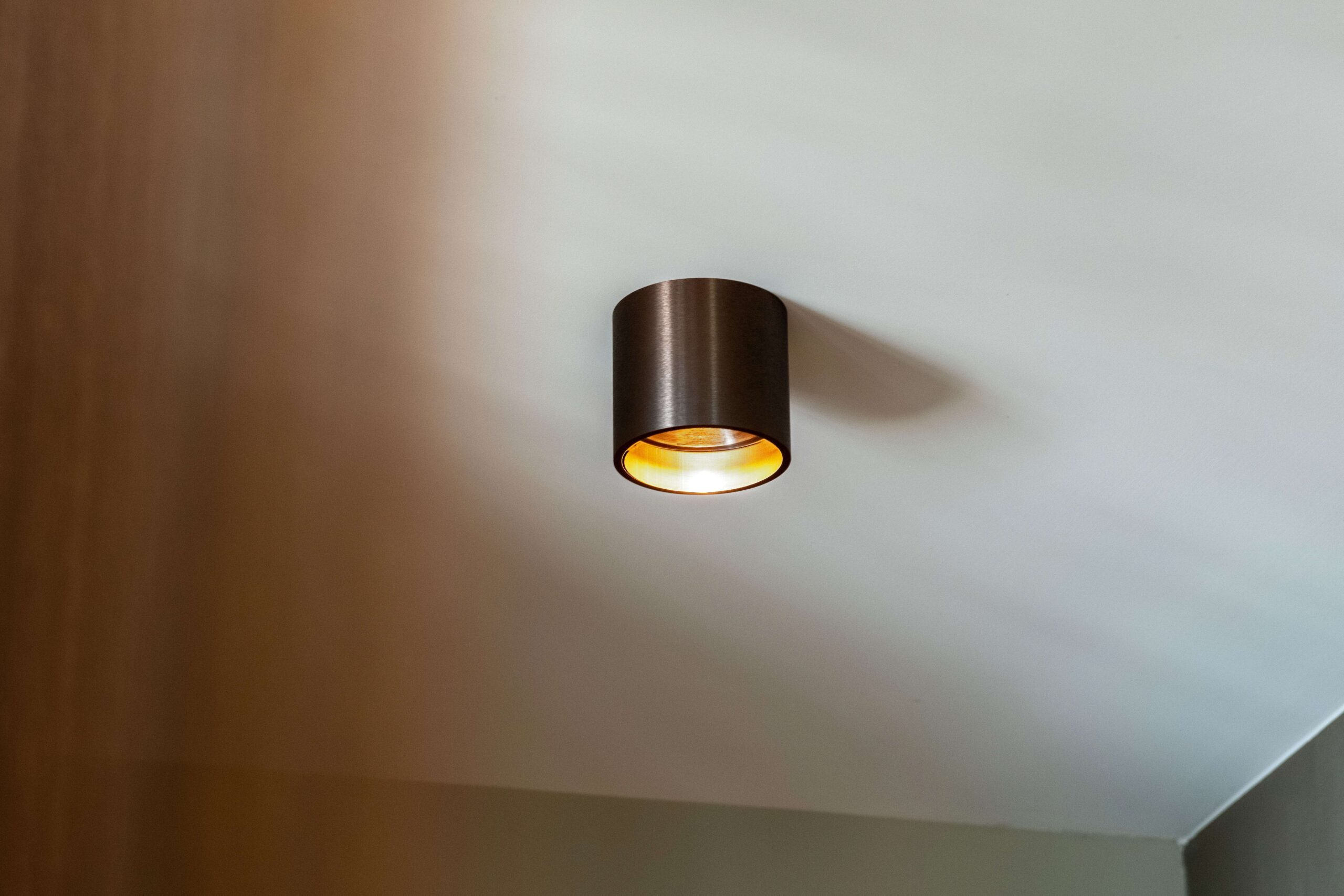 Plafondlamp 1l brons geborsteld "Orleans" ?11cm 10h LED 7W 805lm dim - Afbeelding 4