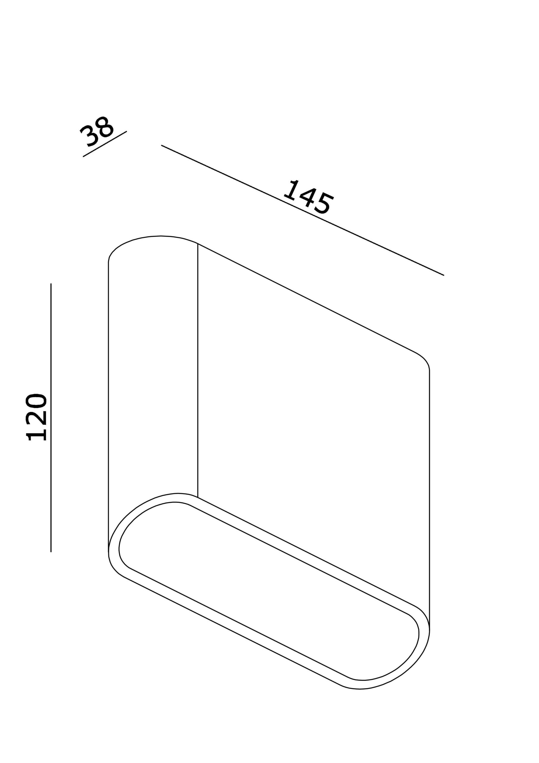 Wandlamp 1l goud geborst "Diaz" large up of down IP65 LED 6W 2700K - Afbeelding 3