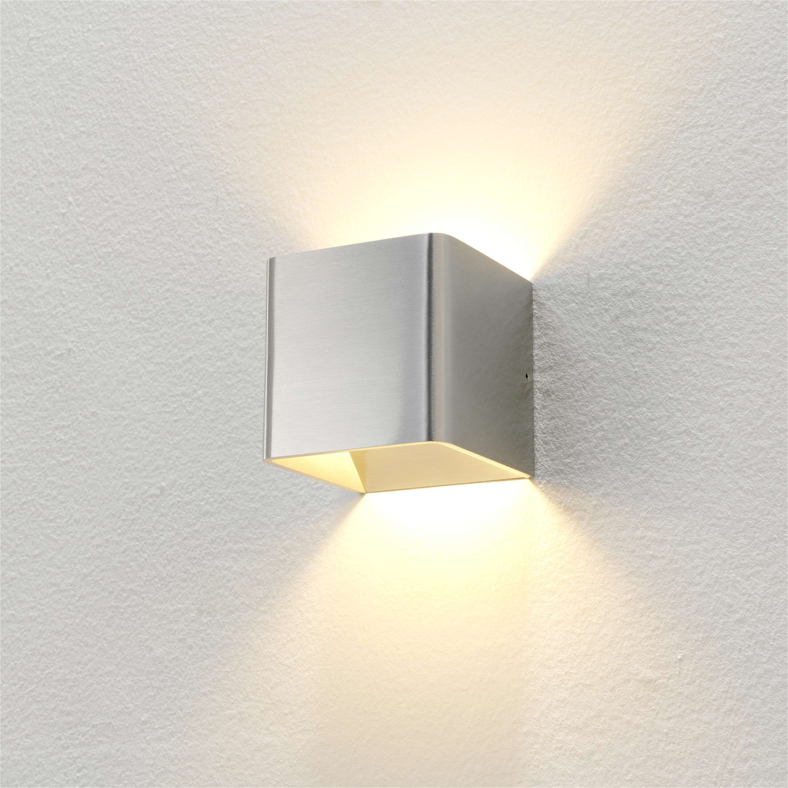 Wandlamp 1l alu "Fulda" 10x10x10cm LED 6W 2700K 690lm dimbaar - Afbeelding 2