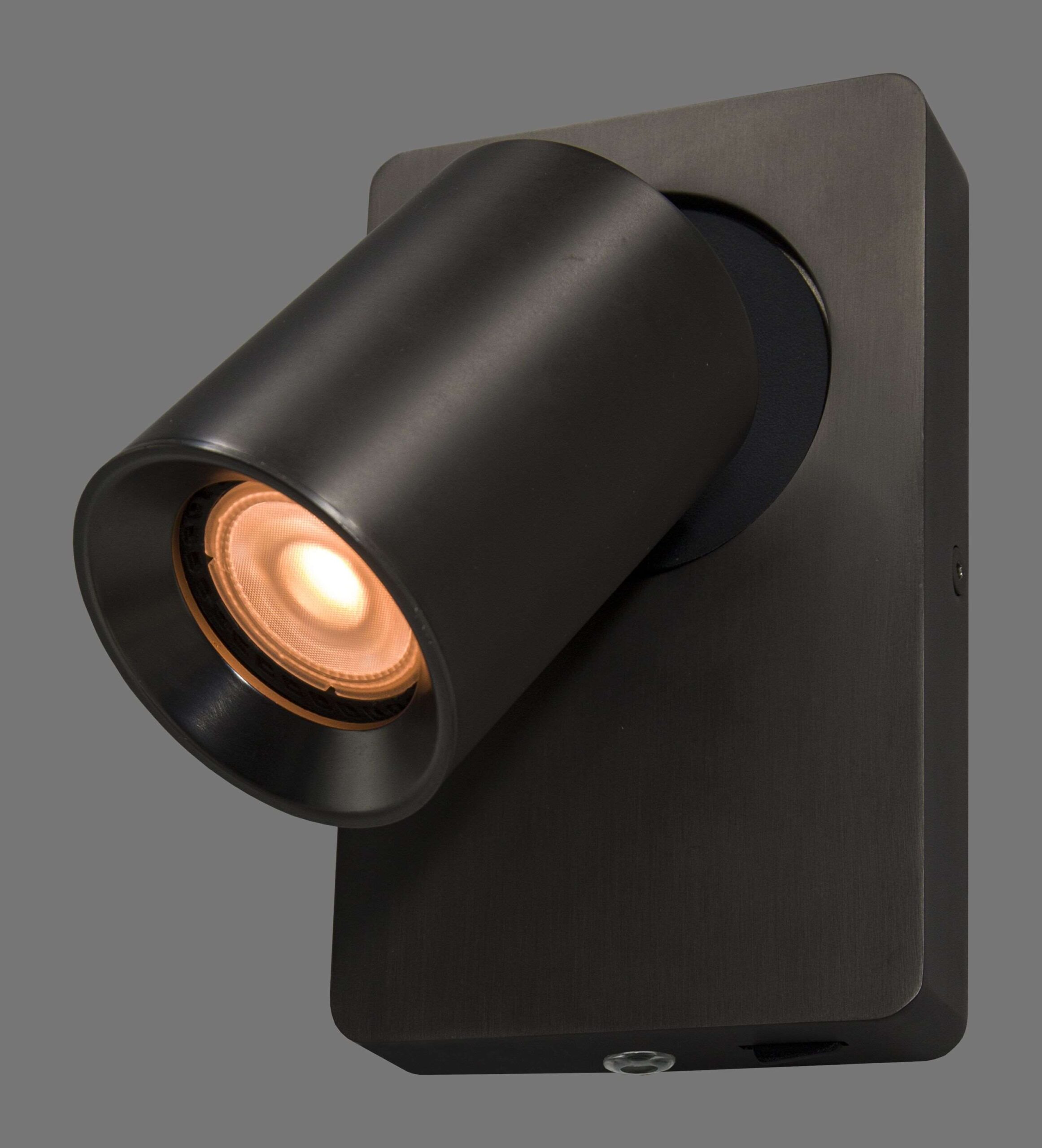 Wandlamp 1l metallic antr "Megano" incl.schakelaar excl GU10